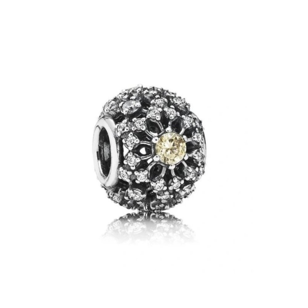 Pandora Inner Radiance Charm with Clear and Champagne Cubic Zirconia
